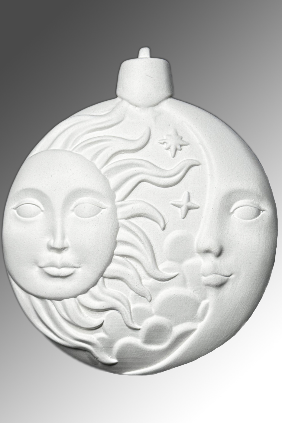 Фарфоровая елочная игрушка Солнце и Луна 11 см ЗВФ-СЛ